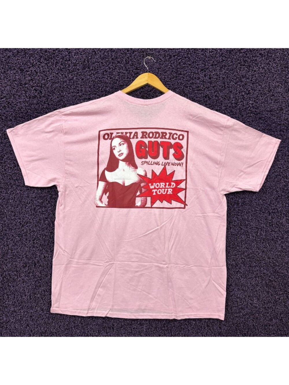 Olivia Rodrigo Guts World Tour Spilling Live Now T-Shirt XXL